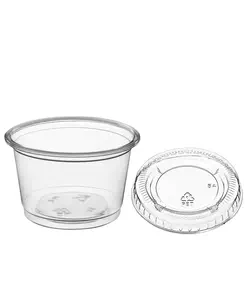 2 OZ CLEAR CUPS  AND LIDS