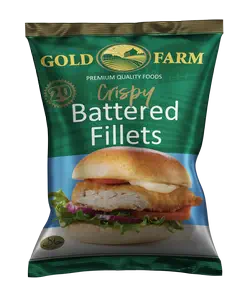 GOLD FARM CRISPY CHICKEN FILLETS (2X2.4KG)