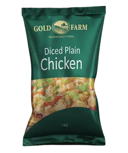 GOLD FARM DICED PLAIN CHICKEN  1KG
