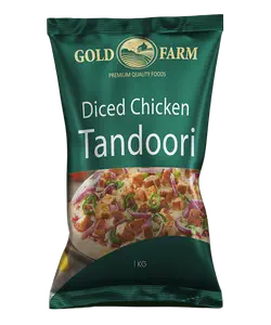 GOLD FARM DICED TANDOORI CHICKEN  1KG