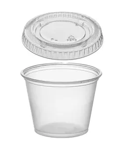 PINK APPLE 2oz CLEAR CUPS & LIDS BOX (900)