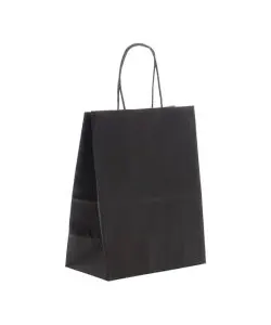 S O S BLACK LARGE TAKEAWAY BAGS   26 X 14 X 30 X 250